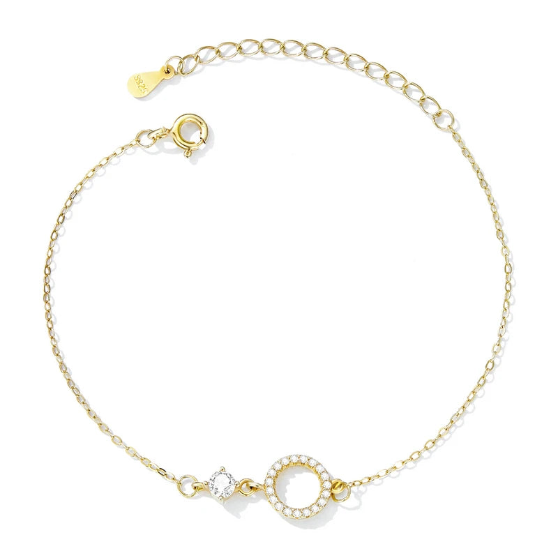 Minimalistiskt Sterling Silver Armband-Gold