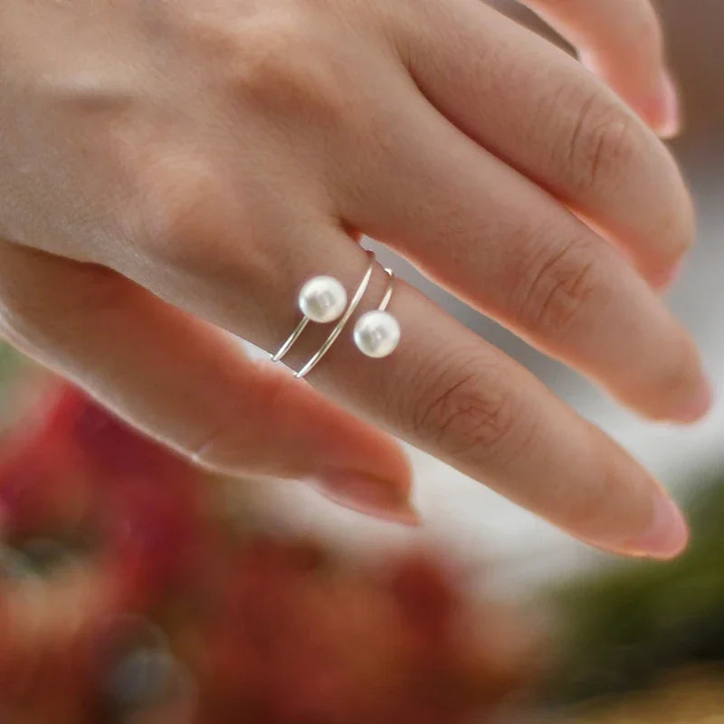Ring med sötvattenspärlor – i 925 sterling silver