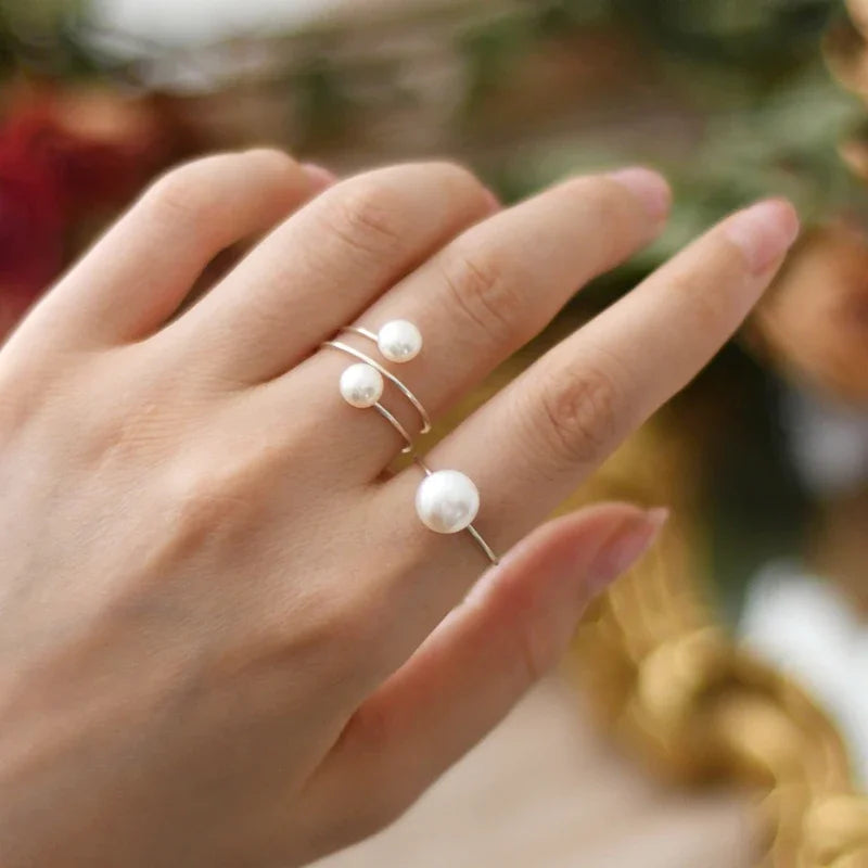 Ring med sötvattenspärlor – i 925 sterling silver