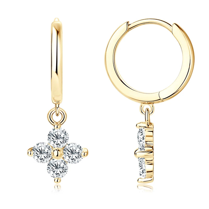 ÖRHÄNGEN MOISSANITE  S925-GULD