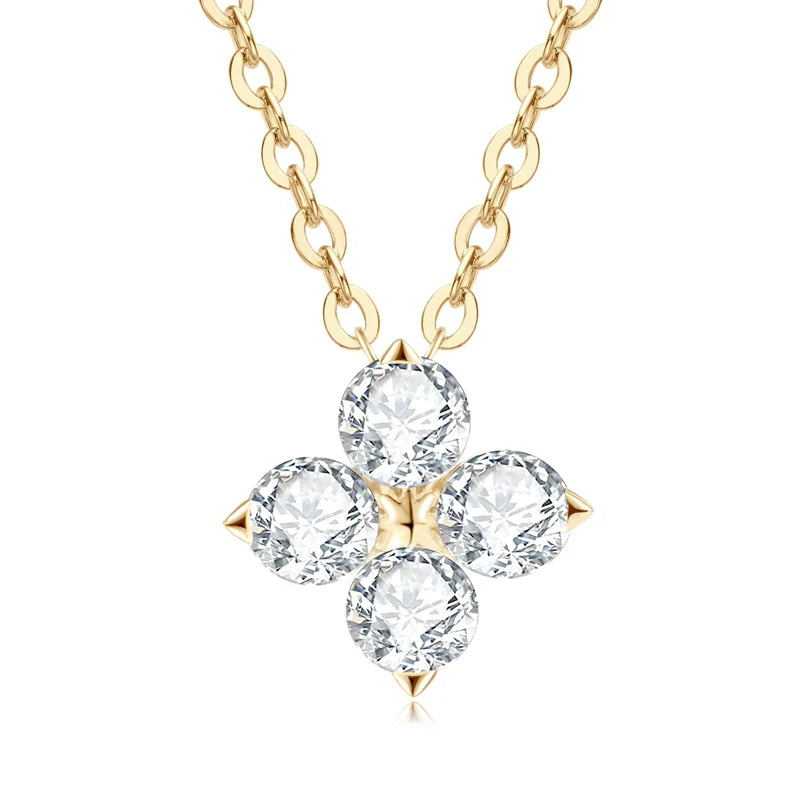 Moissanite Halsband S925 - Guld