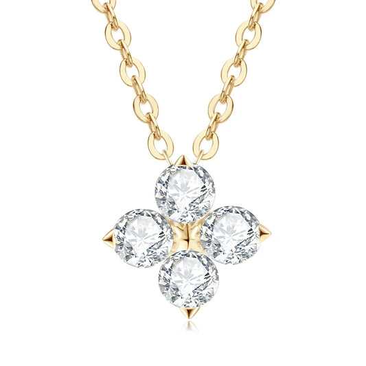 Moissanite Halsband S925 - Guld