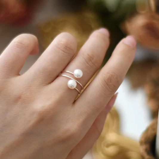 Ring med sötvattenspärlor – i 925 sterling silver
