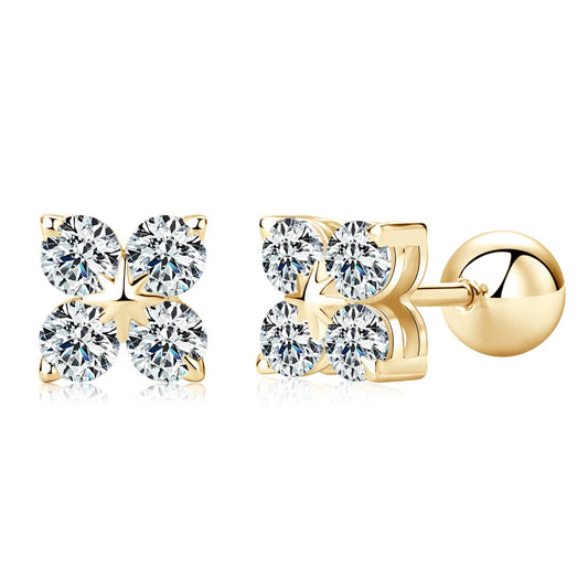 ÖRHÄNGEN MOISSANITE  S925 - GULD